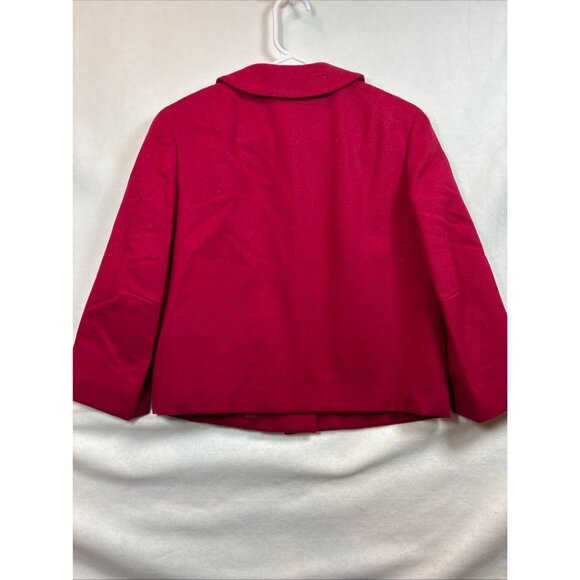 Pendleton Womens Vintage 100% Virgin Wool Skirt Suit Set Red Jacket & Skirt Sz10 - Picture 13 of 14